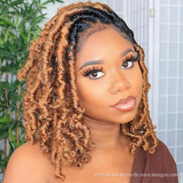 thick handmade wholesale butterfly locs crochet synthetic hair 12" distressed faux, long cheveux pour butterfly twist nu loc